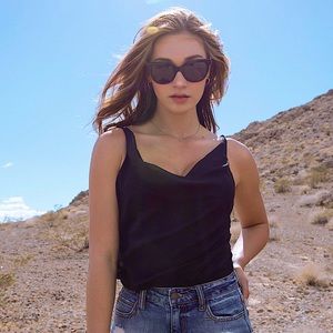 Marilyn Sleeveless Draped Cami Bodysuit 🌹